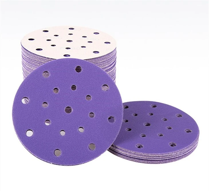 Purple ceramic sanding discs